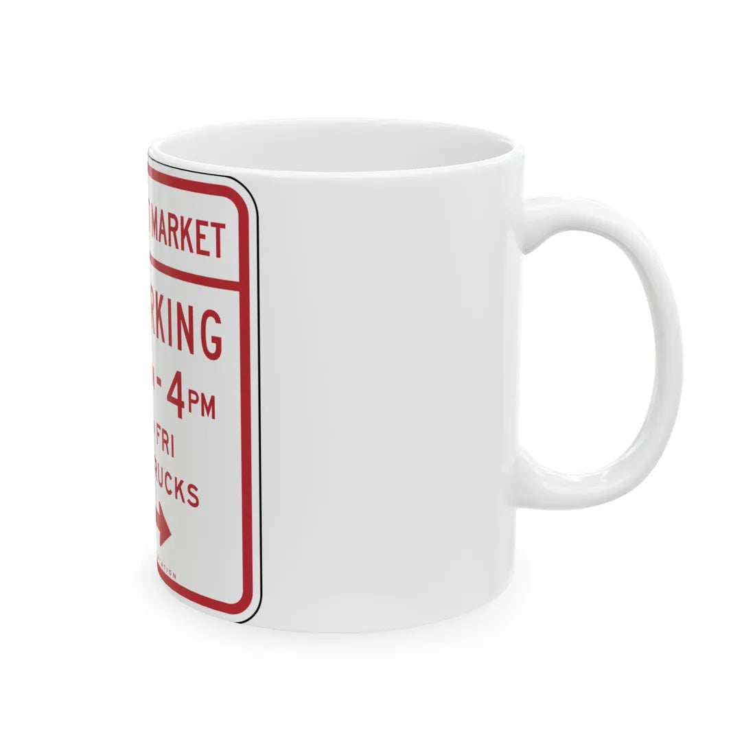 NYCDOT SC-346C (New York) (Road Sign) White Coffee Mug - Go Mug Yourself