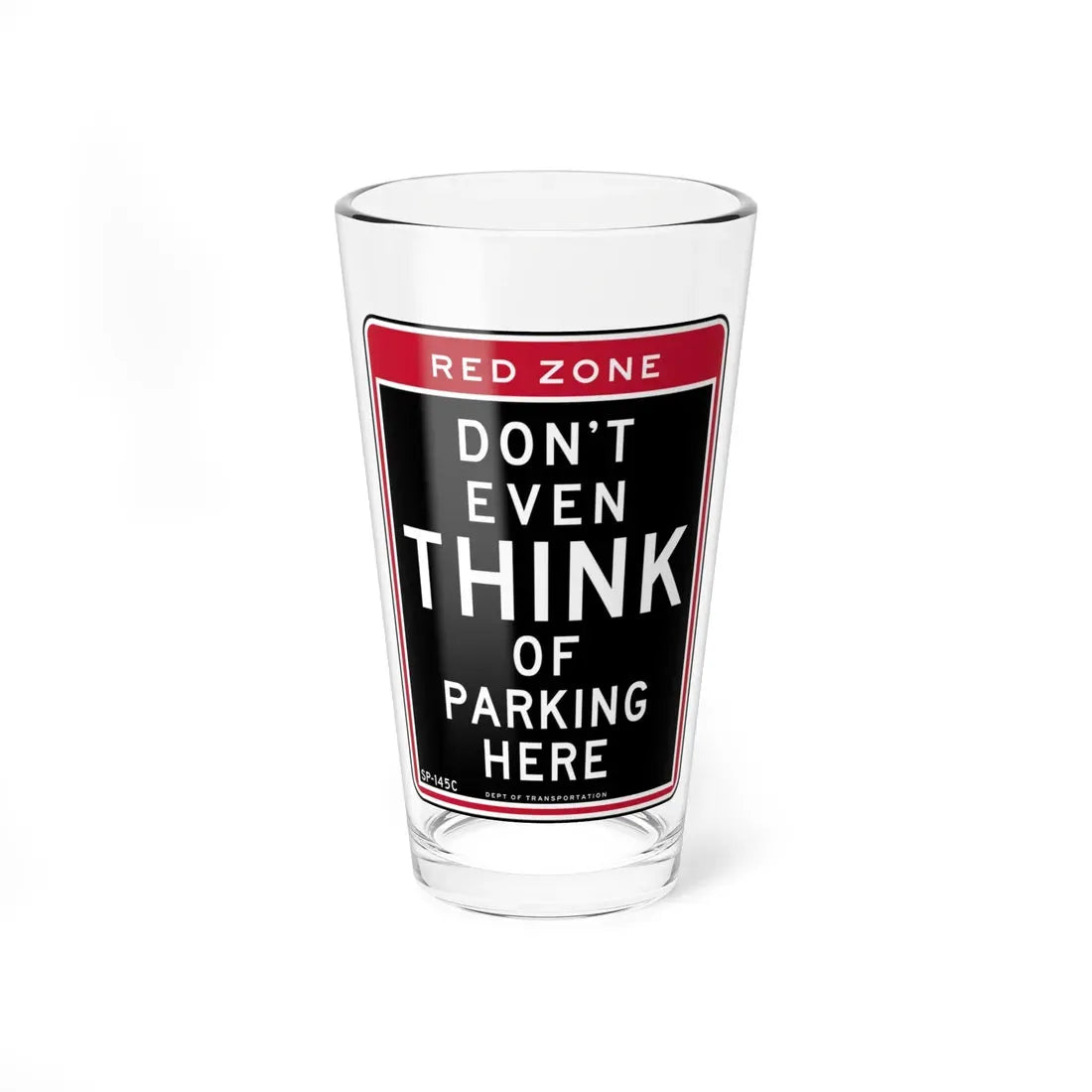 NYCDOT SP-145C (New York) (Road Sign) Pint Glass 16oz 16oz - Go Mug Yourself