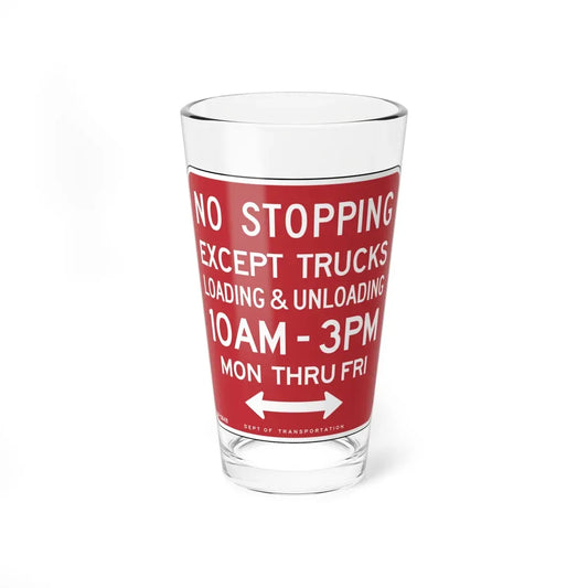 NYCDOT SP-584B (New York) (Road Sign) Pint Glass 16oz 16oz - Go Mug Yourself