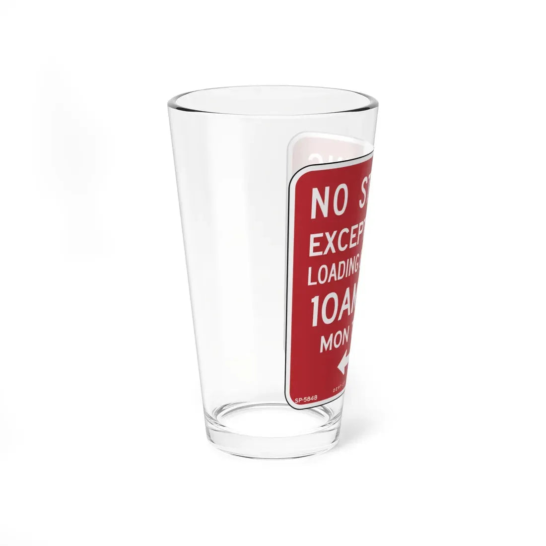 NYCDOT SP-584B (New York) (Road Sign) Pint Glass 16oz - Go Mug Yourself