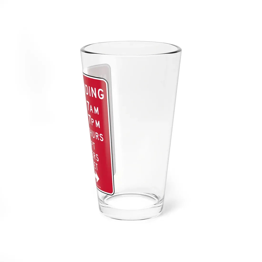NYCDOT SP-592B (New York) (Road Sign) Pint Glass 16oz - Go Mug Yourself