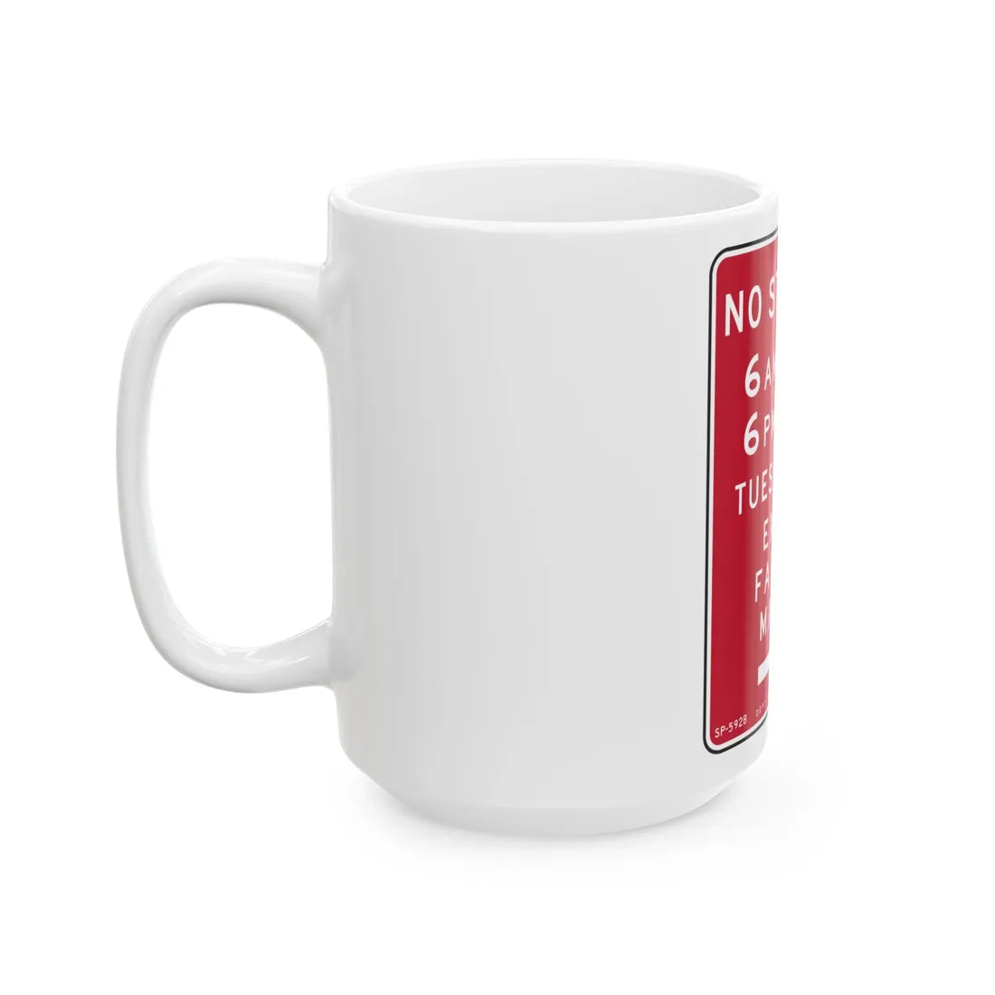 NYCDOT SP-592B (New York) (Road Sign) White Coffee Mug - Go Mug Yourself