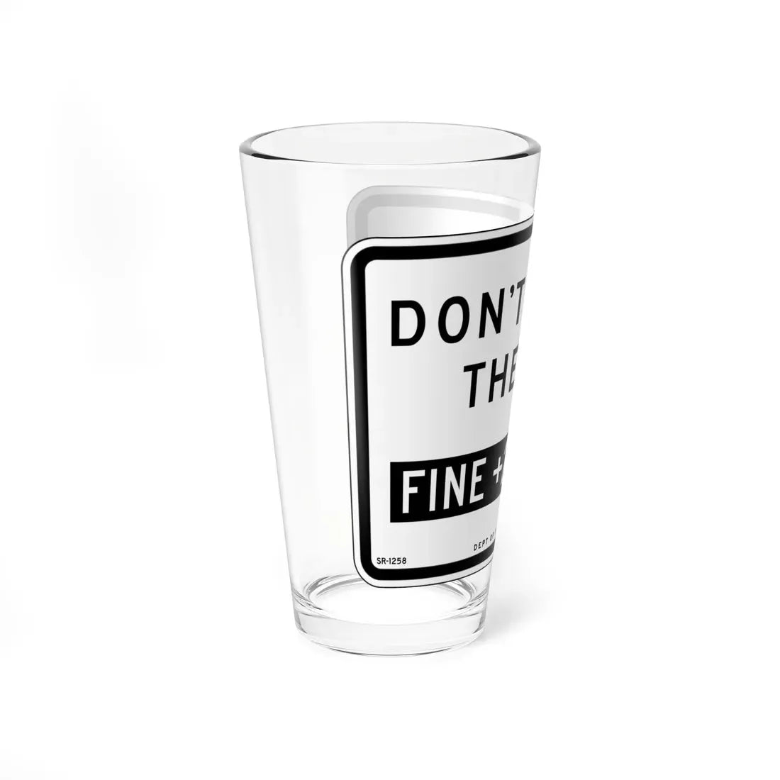 NYCDOT SR-1258 (New York) (Road Sign) Pint Glass 16oz - Go Mug Yourself