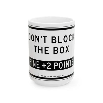 NYCDOT SR-1258 (New York) (Road Sign) White Coffee Mug 15oz - Go Mug Yourself