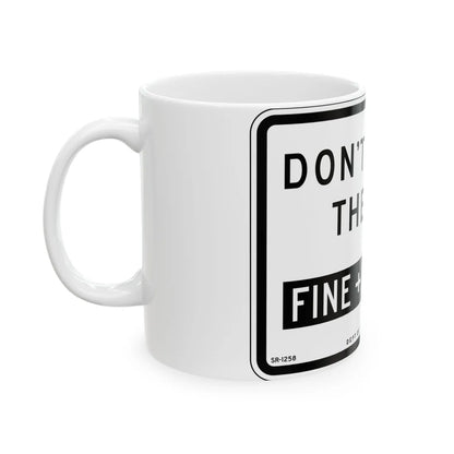 NYCDOT SR-1258 (New York) (Road Sign) White Coffee Mug - Go Mug Yourself