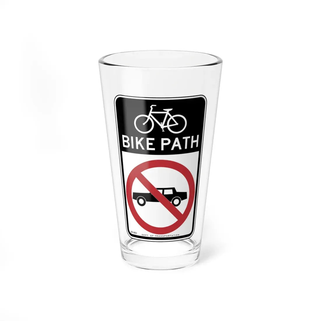 NYCDOT SR-1801 (New York) (Road Sign) Pint Glass 16oz 16oz - Go Mug Yourself
