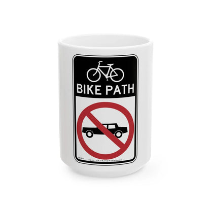 NYCDOT SR-1801 (New York) (Road Sign) White Coffee Mug 15oz - Go Mug Yourself