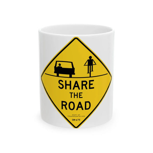 NYCDOT SW-675 (New York) (Road Sign) White Coffee Mug 11oz - Go Mug Yourself