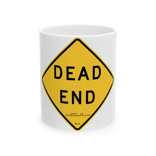 NYCDOT W14-4 (New York) (Road Sign) White Coffee Mug 11oz - Go Mug Yourself