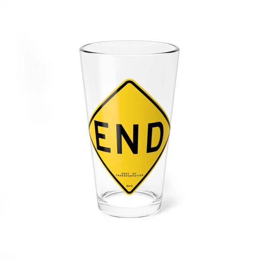 NYCDOT W14-5 (New York) (Road Sign) Pint Glass 16oz 16oz - Go Mug Yourself
