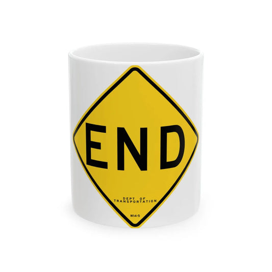 NYCDOT W14-5 (New York) (Road Sign) White Coffee Mug 11oz - Go Mug Yourself