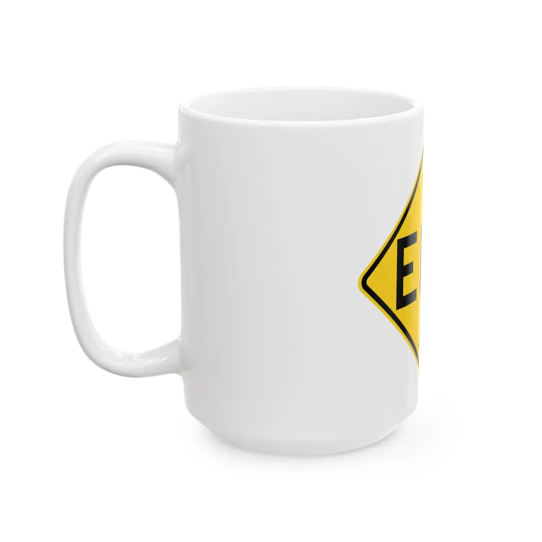 NYCDOT W14-5 (New York) (Road Sign) White Coffee Mug - Go Mug Yourself