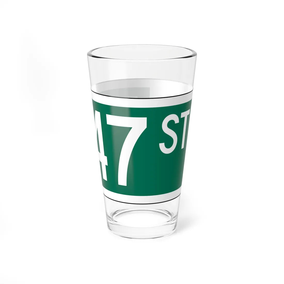 NYCDOT W47 ST Sign (New York) (Road Sign) Pint Glass 16oz - Go Mug Yourself