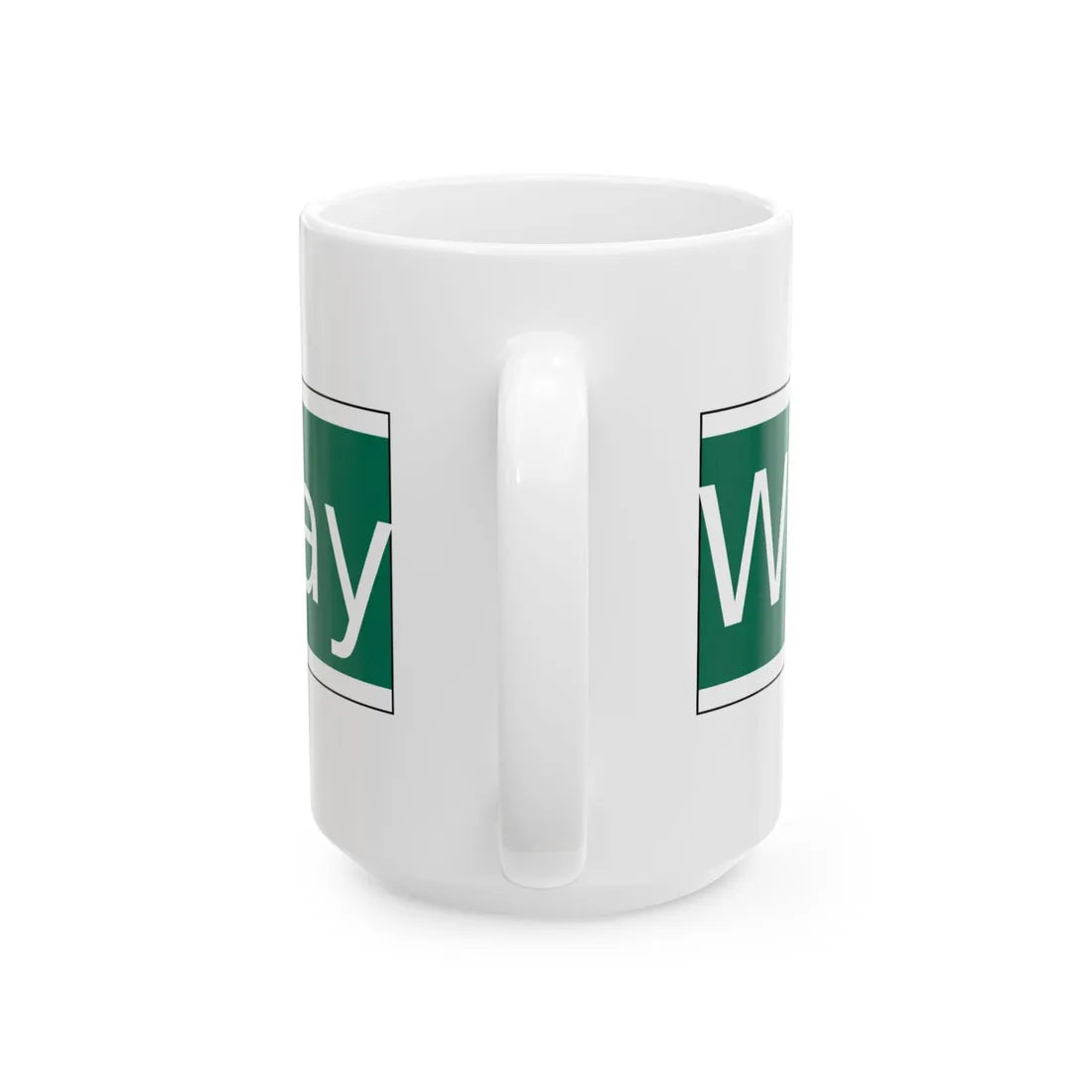 NYCDOT West Broadway Sign (New York) (Road Sign) White Coffee Mug - Go Mug Yourself