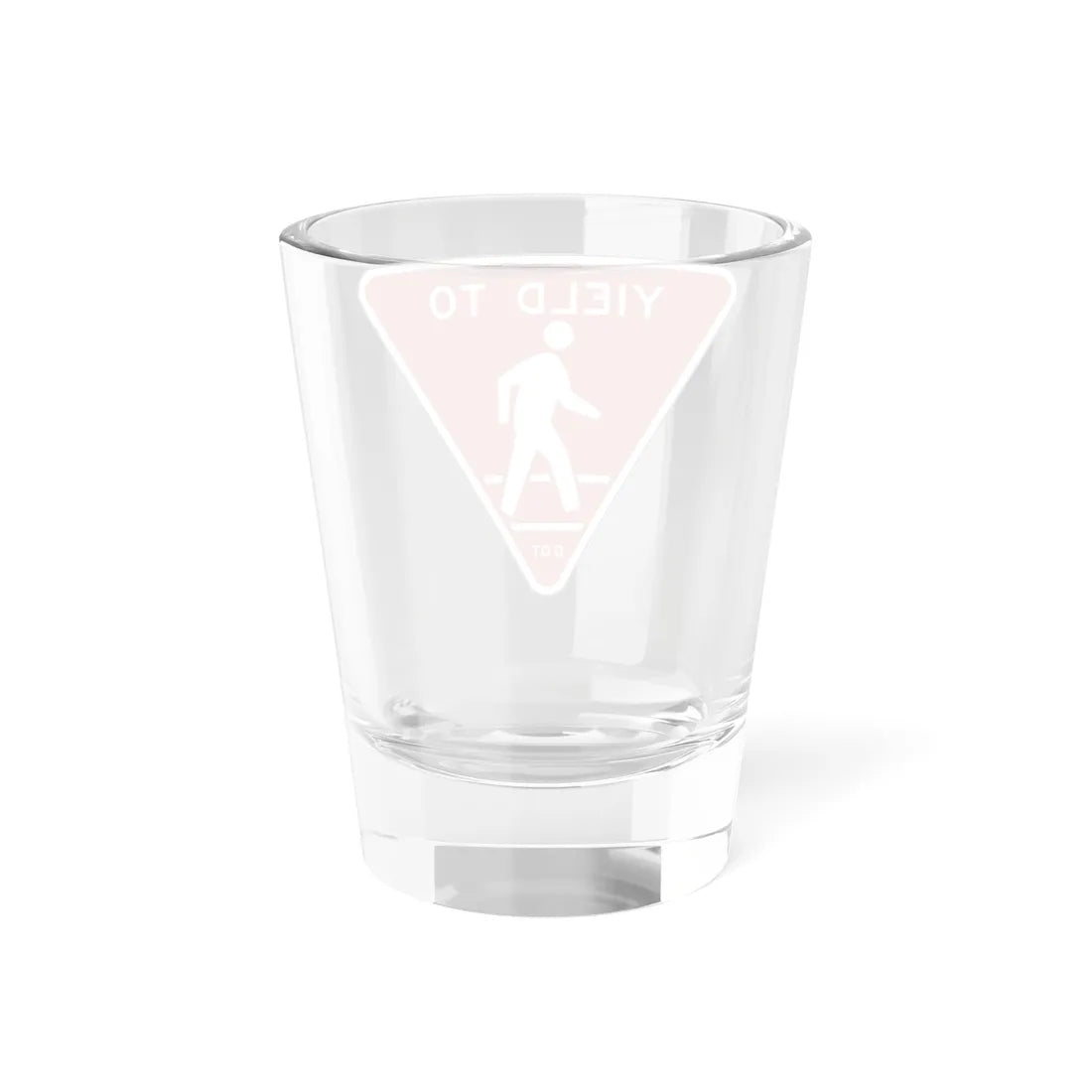 NYCDOT YIELD TO PEDESTRIANS (New York) (Road Sign) Shot Glass 1.5oz - Go Mug Yourself