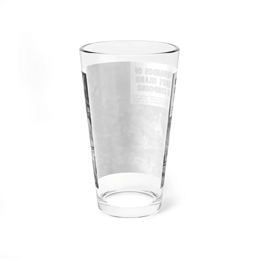 Nymph Commandos Of Red MacLean's Island Paradise Compound, Action For Men, May 1966 (Magazine Illustration) Pint Glass 16oz - Go Mug Yourself