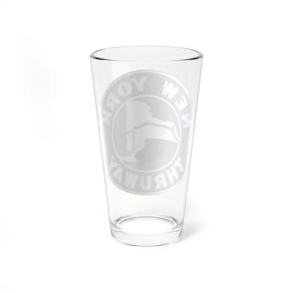 NYS Thruway Sign (New York) (Road Sign) Pint Glass 16oz - Go Mug Yourself