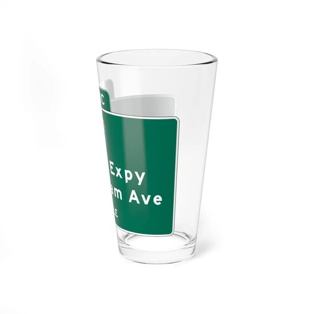 NYSDOT Interchange Advance Guide Signs (New York) (Road Sign) Pint Glass 16oz - Go Mug Yourself