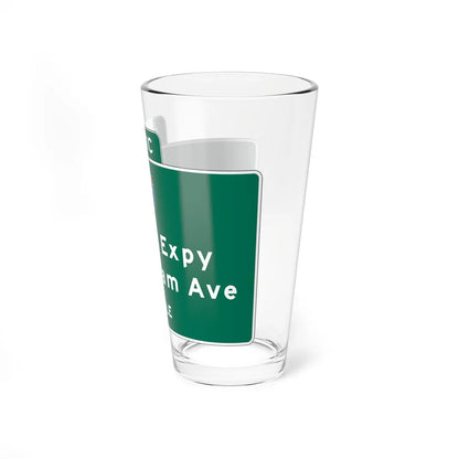 NYSDOT Interchange Advance Guide Signs (New York) (Road Sign) Pint Glass 16oz - Go Mug Yourself