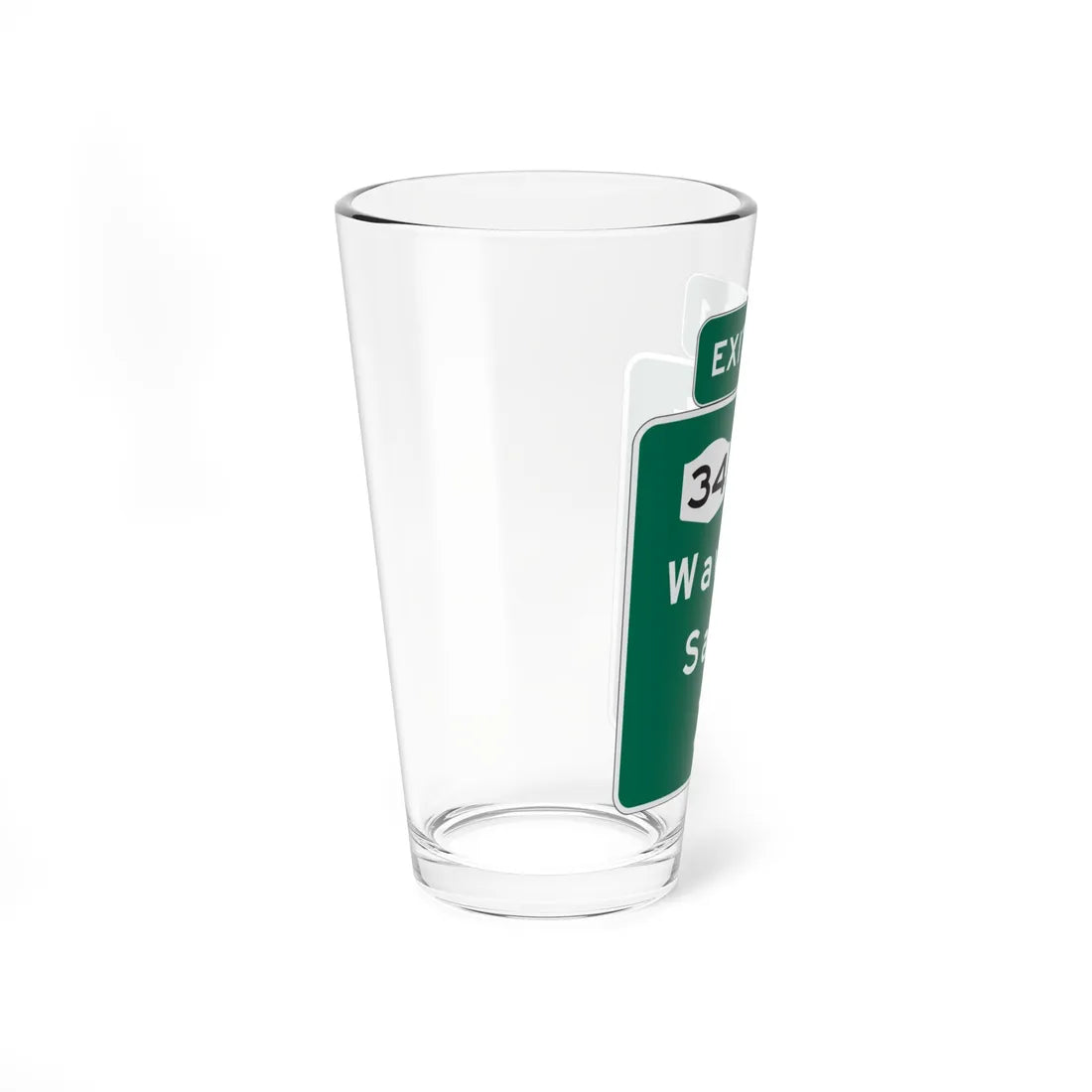 NYSDOT Interchange Exit Direction Sign (New York) (Road Sign) Pint Glass 16oz - Go Mug Yourself