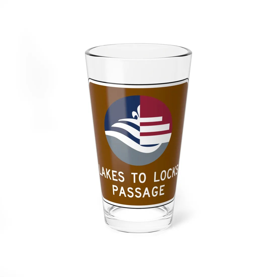 NYSDOT NYM18-3 (New York) (Road Sign) Pint Glass 16oz 16oz - Go Mug Yourself