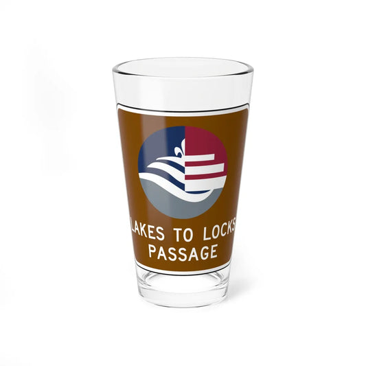 NYSDOT NYM18-3 (New York) (Road Sign) Pint Glass 16oz 16oz - Go Mug Yourself
