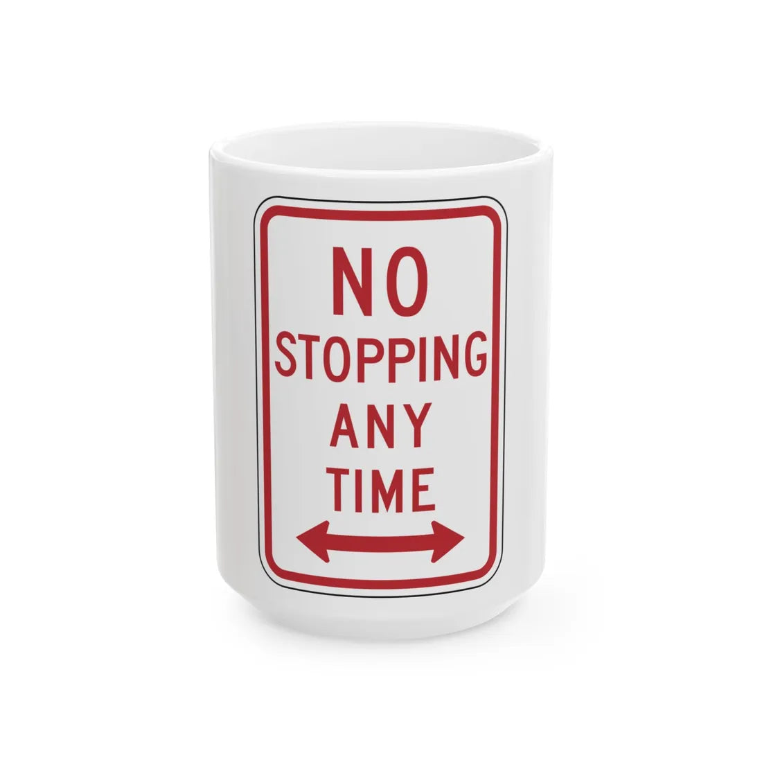 NYSDOT NYP1-7 (New York) (Road Sign) White Coffee Mug 15oz - Go Mug Yourself