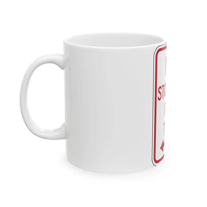 NYSDOT NYP1-7 (New York) (Road Sign) White Coffee Mug - Go Mug Yourself