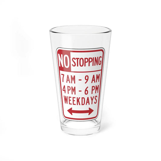 NYSDOT NYP1-8 (New York) (Road Sign) Pint Glass 16oz 16oz - Go Mug Yourself