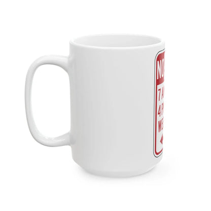 NYSDOT NYP1-8 (New York) (Road Sign) White Coffee Mug - Go Mug Yourself