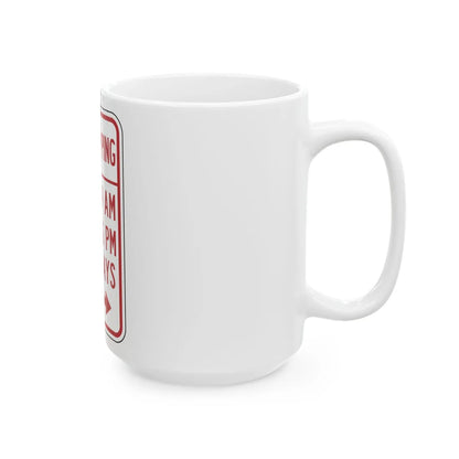 NYSDOT NYP1-8 (New York) (Road Sign) White Coffee Mug - Go Mug Yourself