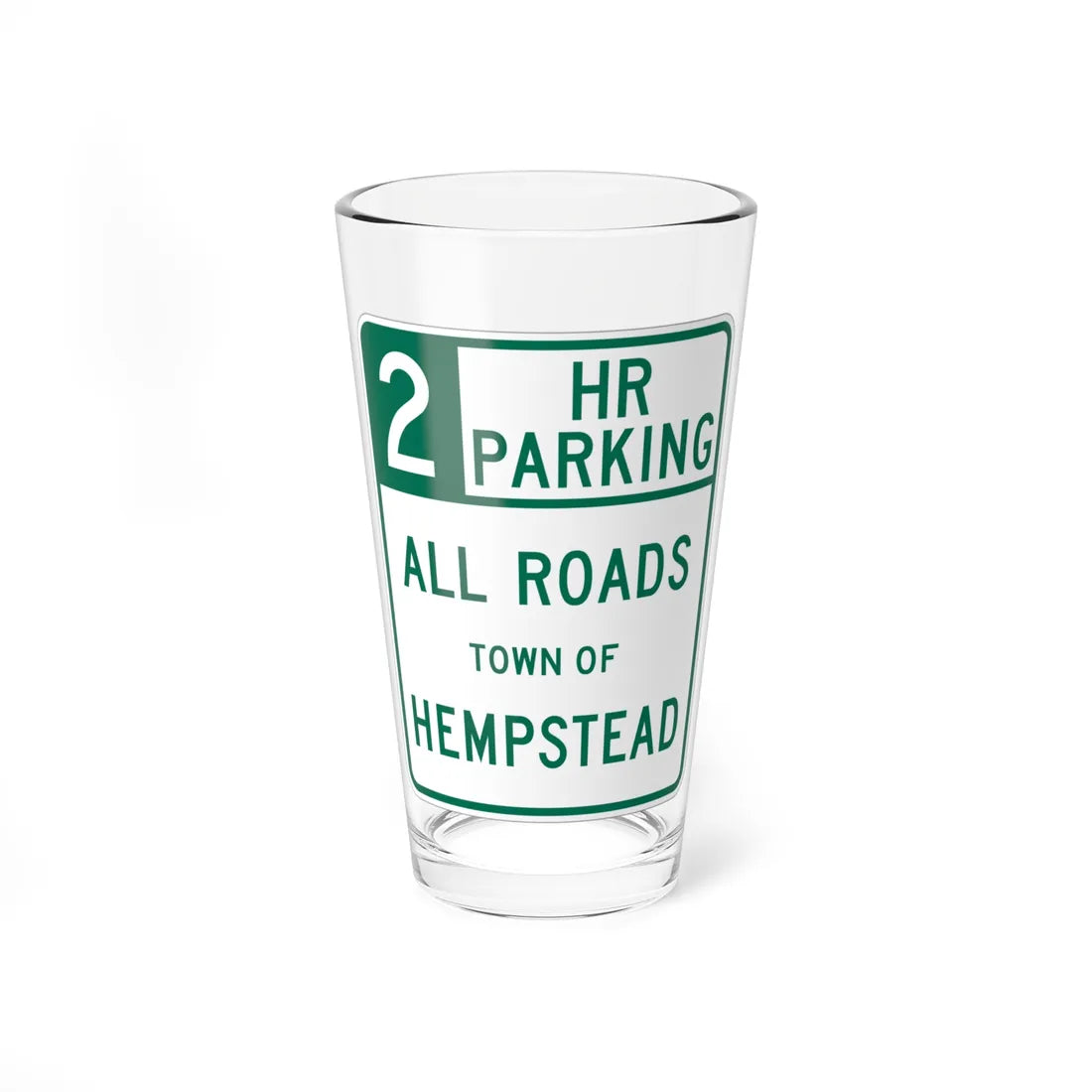 NYSDOT NYP2-8 (New York) (Road Sign) Pint Glass 16oz 16oz - Go Mug Yourself