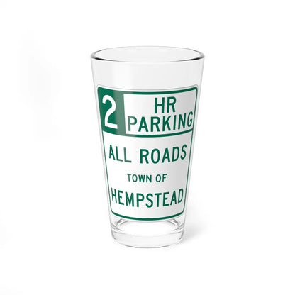 NYSDOT NYP2-8 (New York) (Road Sign) Pint Glass 16oz 16oz - Go Mug Yourself