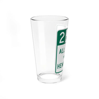 NYSDOT NYP2-8 (New York) (Road Sign) Pint Glass 16oz - Go Mug Yourself