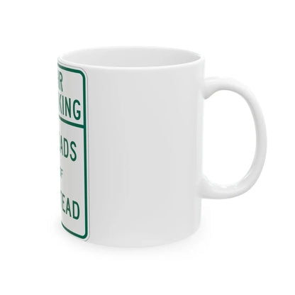 NYSDOT NYP2-8 (New York) (Road Sign) White Coffee Mug - Go Mug Yourself