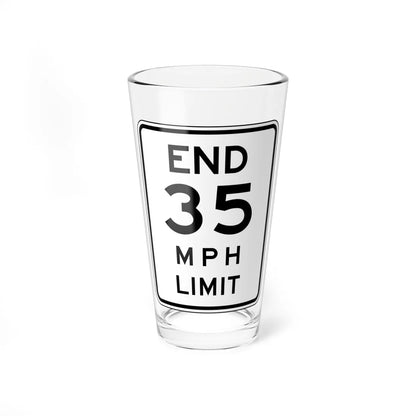 NYSDOT NYR2-11 (New York) (Road Sign) Pint Glass 16oz - Go Mug Yourself