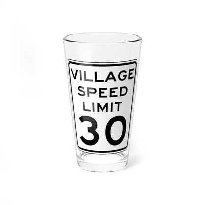 NYSDOT NYR2-5 (New York) (Road Sign) Pint Glass 16oz 16oz - Go Mug Yourself