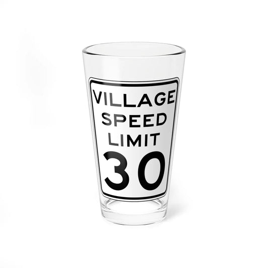 NYSDOT NYR2-5 (New York) (Road Sign) Pint Glass 16oz 16oz - Go Mug Yourself