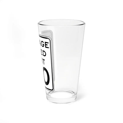 NYSDOT NYR2-5 (New York) (Road Sign) Pint Glass 16oz - Go Mug Yourself