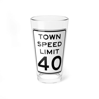 NYSDOT NYR2-6 (New York) (Road Sign) Pint Glass 16oz 16oz - Go Mug Yourself