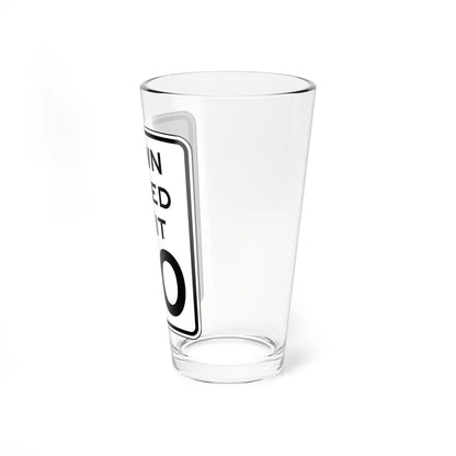 NYSDOT NYR2-6 (New York) (Road Sign) Pint Glass 16oz - Go Mug Yourself