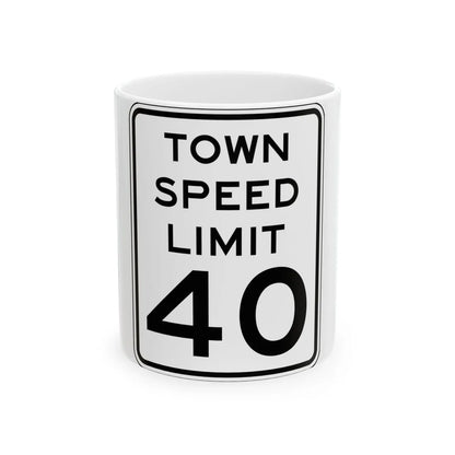 NYSDOT NYR2-6 (New York) (Road Sign) White Coffee Mug 11oz - Go Mug Yourself