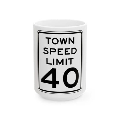 NYSDOT NYR2-6 (New York) (Road Sign) White Coffee Mug 15oz - Go Mug Yourself