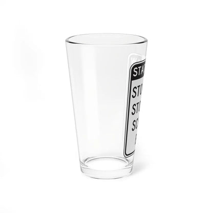 NYSDOT NYR9-20 (New York) (Road Sign) Pint Glass 16oz - Go Mug Yourself