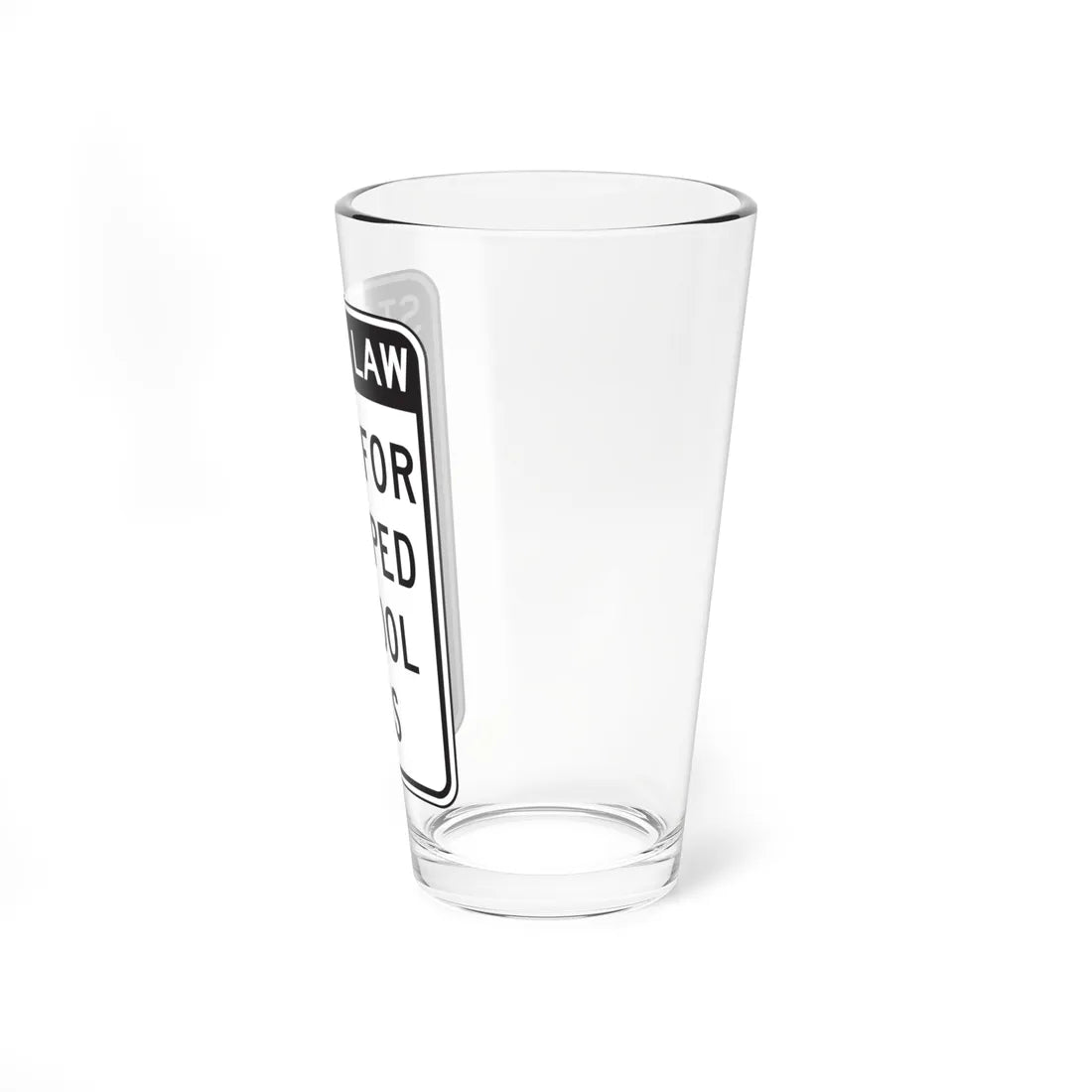 NYSDOT NYR9-20 (New York) (Road Sign) Pint Glass 16oz - Go Mug Yourself