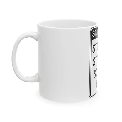 NYSDOT NYR9-20 (New York) (Road Sign) White Coffee Mug - Go Mug Yourself