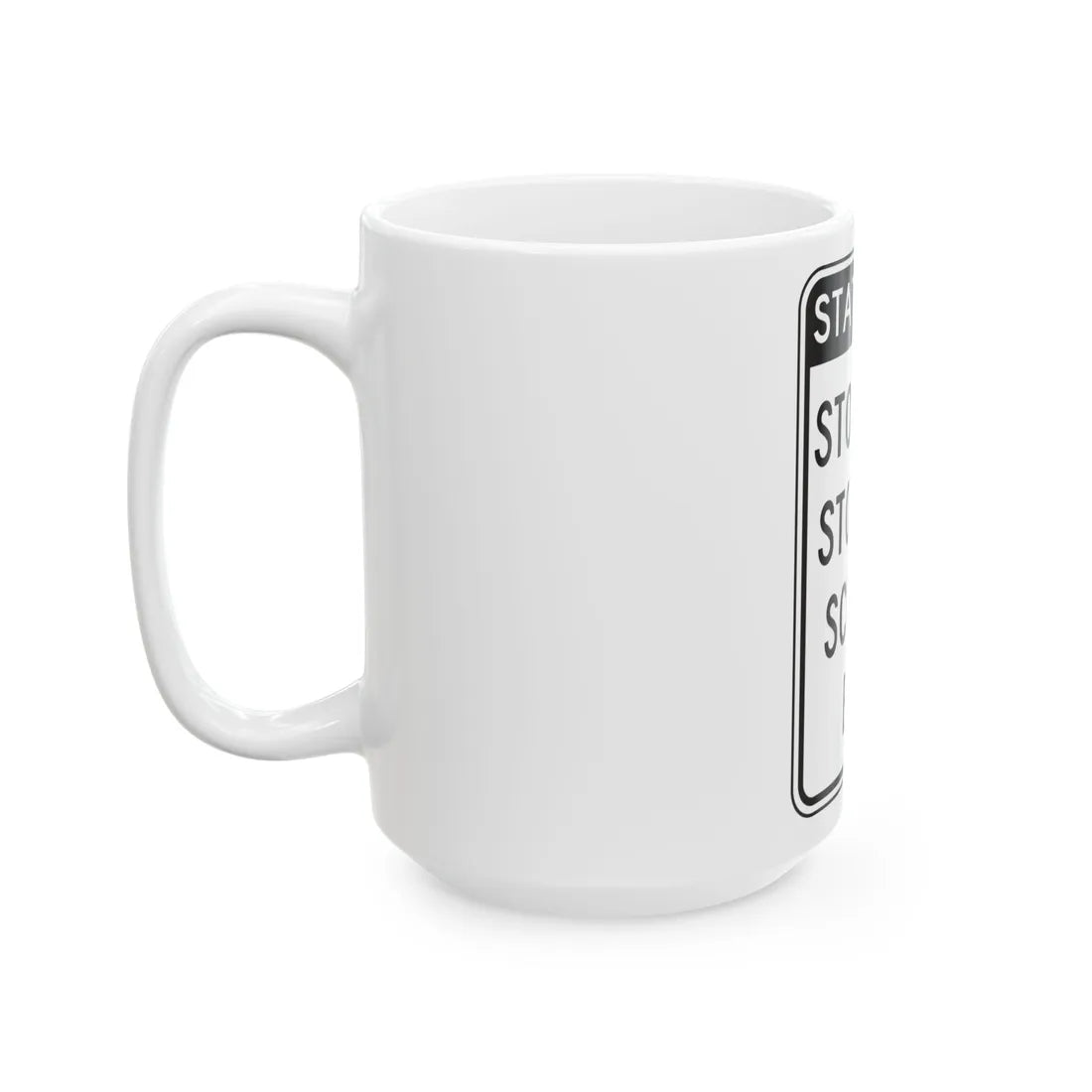 NYSDOT NYR9-20 (New York) (Road Sign) White Coffee Mug - Go Mug Yourself