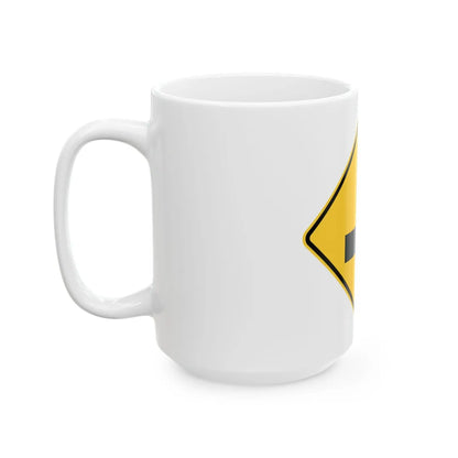 NYSDOT NYW2-10 (New York) (Road Sign) White Coffee Mug - Go Mug Yourself