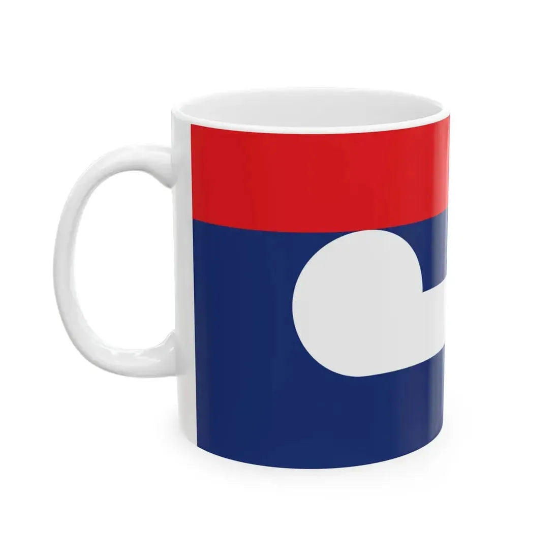 NZ flag design Huihui Together by Sven Baker (New Zealand) White Coffee Mug - Go Mug Yourself