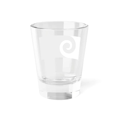 NZ flag design Koru Black by Andrew Fyfe (New Zealand) Shot Glass 1.5oz - Go Mug Yourself